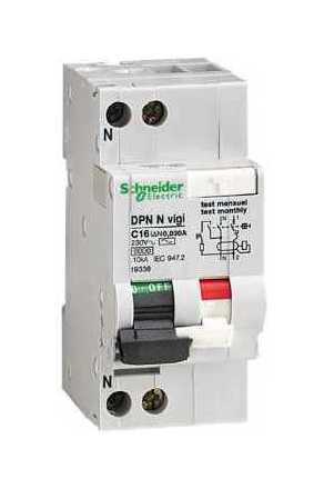 Дифавтомат Schneider Electric Multi9 1P+N 16А (B) 6кА 30мА (AC)