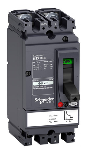 Силовой автомат Schneider Electric Compact NSX, 70кА, 2P, 16А