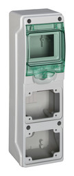 Распределительный шкаф KAEDRA, 4 мод., IP65, навесной, пластик, зеленая дверь