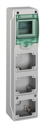 Распределительный шкаф KAEDRA, 4 мод., IP65, навесной, пластик, зеленая дверь