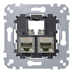 Механизм розетки 2xRJ45 Cat.6 коллекции Merten